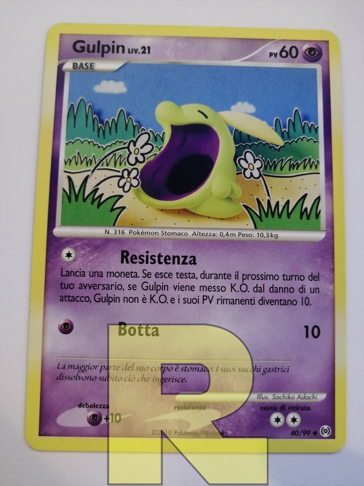 Gulpin Lv.40 ® Arceus 40/99 ® Uncommon ® Pokemon ® Italian ® EX