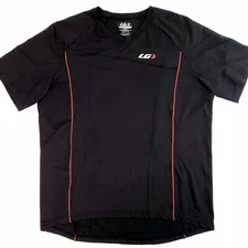 Louis Garneau Men’s XL Black HTO Tee Cycling Bike Shirt Zip Pocket in Back 🚴