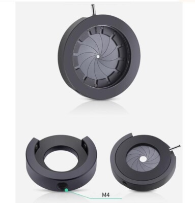 1PC 1.5-23mm Iris Diaphragm Adjustable Zoom Optical Aperture Condenser Adapter