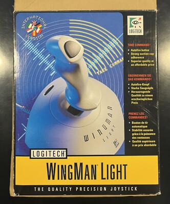 JOYSTICK LOGITECH WINGMAN LIGHT PC COMPUTER 15 PIN - VINTAGE Getestet