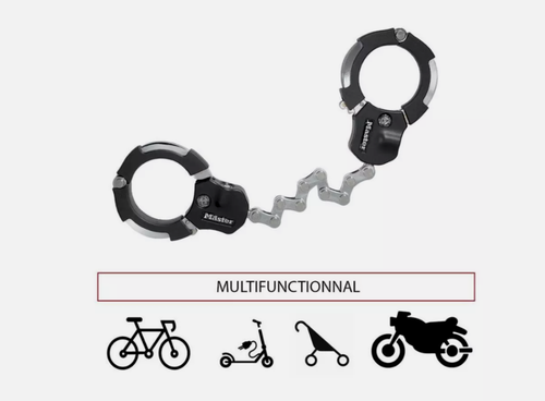 Hardened Steel Chain Link Street Cuff Multi-Purpose Bike & Scooter Lock - Picture 9 of 10