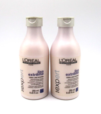 Lot/2 LOreal Liss Extreme Cera Liss System Smoothing Shampoo ~ 8.45 oz x 2  ~