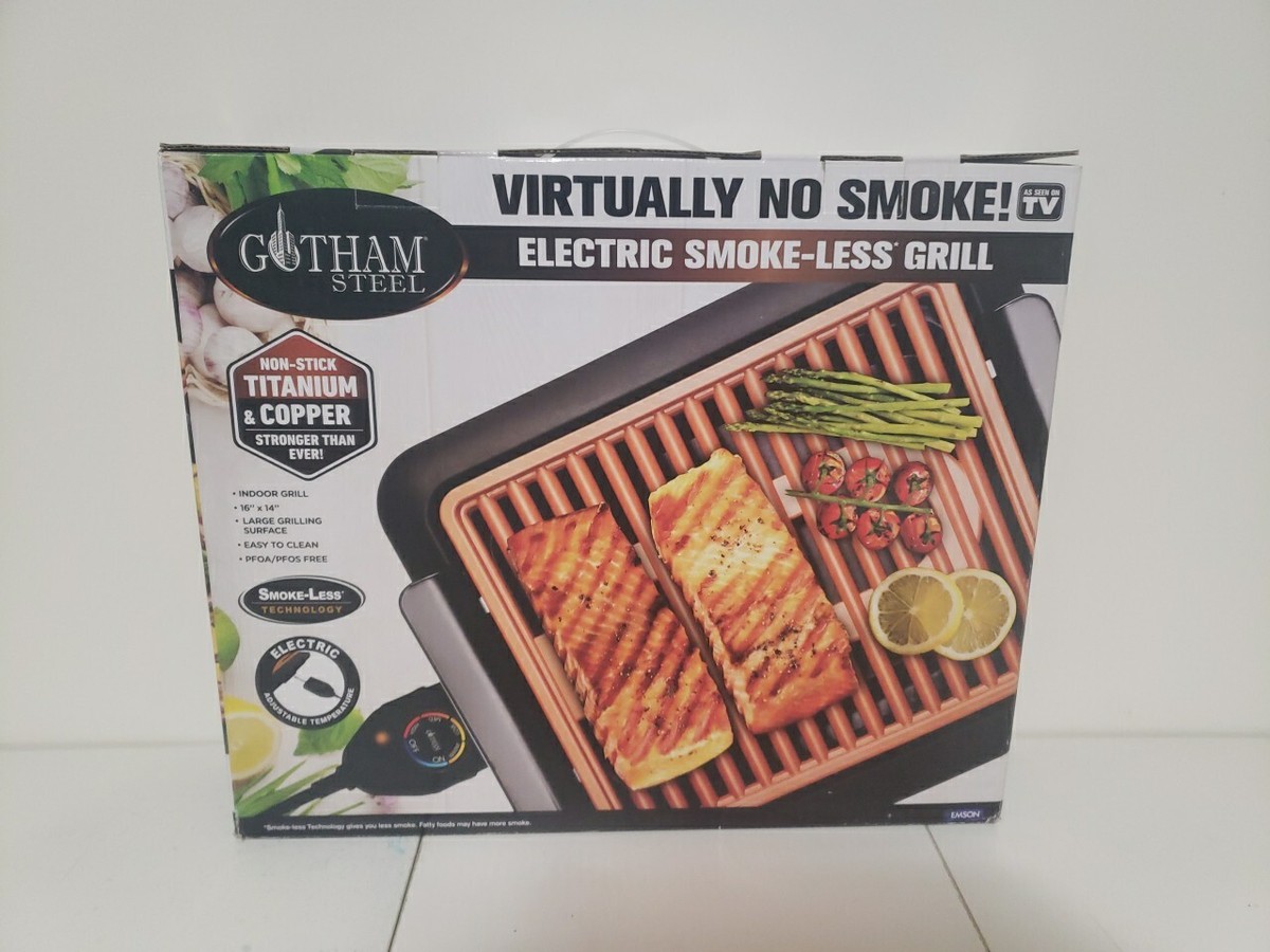 Gotham Steel Smokeless Electric Grill Titanium Copper Nonstick
