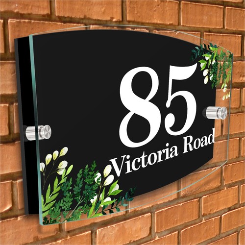 Contemporary House Sign Colourful Door Sign Personalised Name Plate Acrylic Sign - Picture 6 of 23