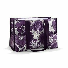 Thirty One Organizing Utility tote 31 gift Shoulder Bag Plum Awesome Blossom