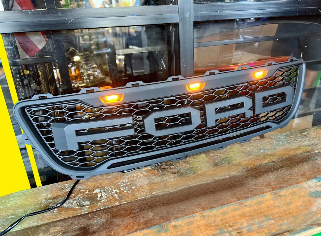 Grille For FORD F150 F-150 1999-2003 Raptor Style Upgrade Grill W/ letters & Led