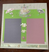 Baby Shower-12 x 12 premade scrapbook page