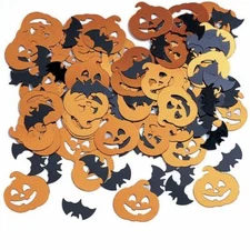 Halloween Bats Pumpkins Foil Confetti .5 oz Party