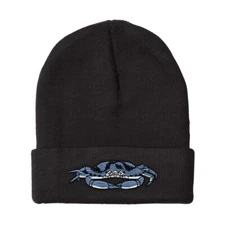 Beanies for Men Blue Claw Crab Embroidery Winter Hats Women Acrylic Skull Cap