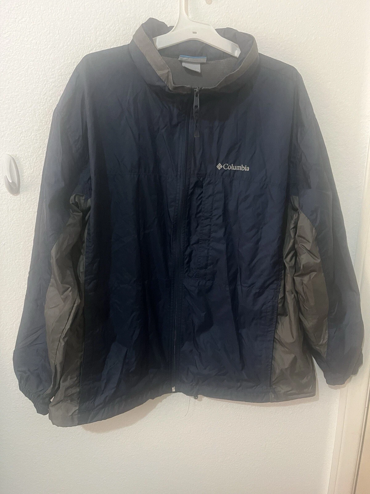 Columbia Rain Jacket - Windbreaker - Blue/Grey - Men's XXL