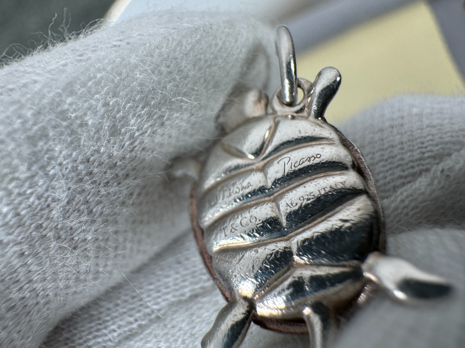 Tiffany & Co. Paloma Picasso Hammered Turtle Sterling Silver Charm - 4.5 Grams