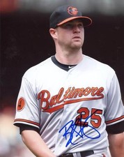 BUD NORRIS BALTIMORE ORIOLES SIGNED AUTOGRAPHED POSED 8X10 PHOTO W/COA