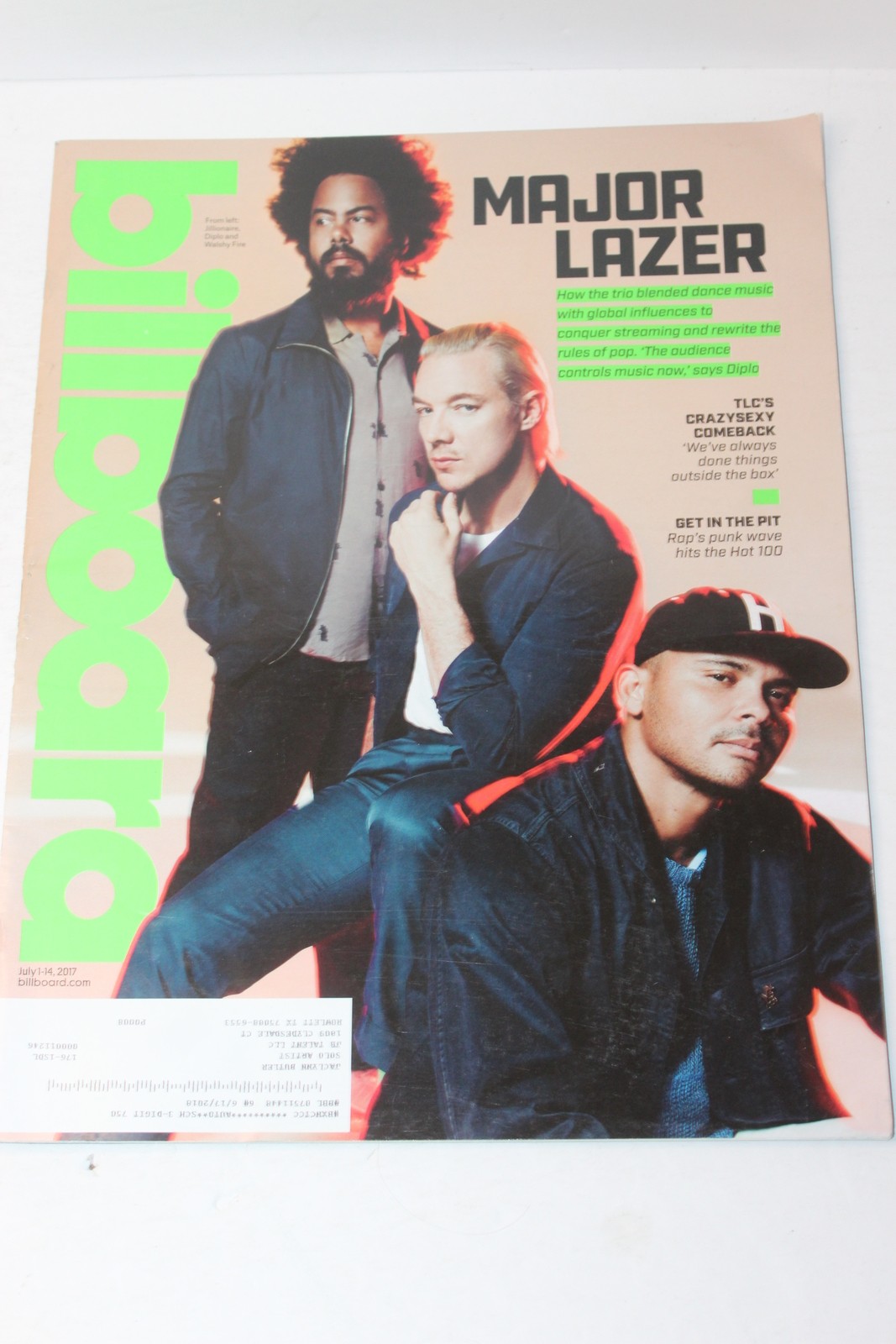 Billboard Magazine July 1-14 2017 Major Lazer Jillionaire, Diplo, Walshy