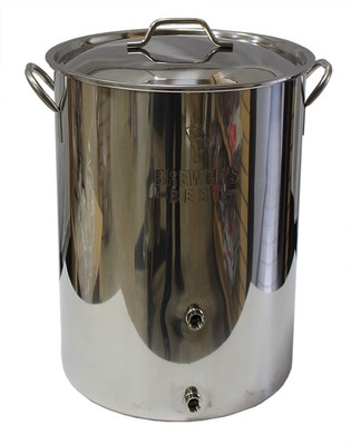 Brewer's Beast 8 Gallon Stainless Steel Homebrewing Kettle - With Two Ports