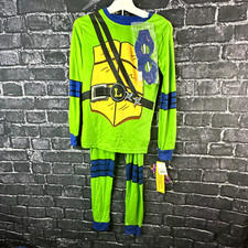 TMNT Size 12 Teenage Mutant Ninja Turtles Leonardo 3-Piece Soft Pajama Set Mask