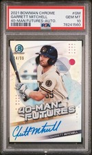 Garrett Mitchell - 2021 Bowman Chrome 40 Man Futures Autograph   PSA 10  #14/99