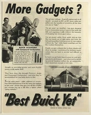 1940 Original Vintage Print Ad Best Buick Yet GM General Motors More Gadgets