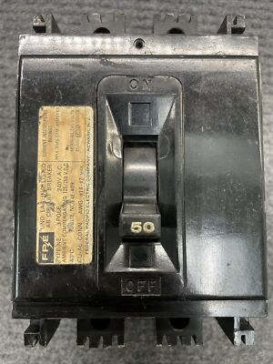#ad FEDERAL PACIFIC ELECTRIC FPE NE231050 50A 240V 3 POLE CIRCUIT BREAKER 50 Amp $35.99