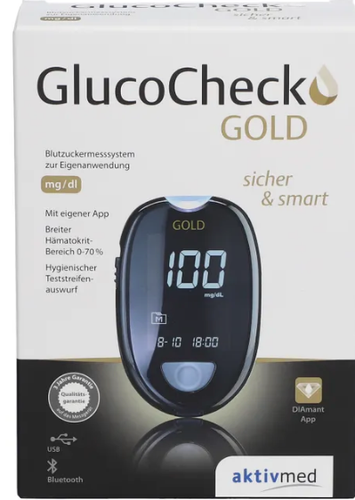 Aktivmed GlucoCheck GOLD mg/dl Blutzuckermessgerät 1 Set, Testgerät Bliutzucker - Bild 6 von 7