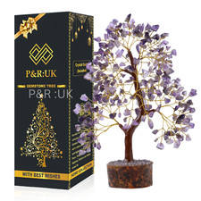 Amethyst Crystal Tree Of Life, Gemstone Meditation Healing Handmade Reiki New