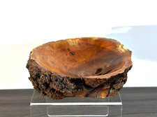 Vintage Rustic Cherry Burl Wood Live Edge Wooden Bowl Handmade
