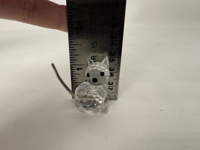 Swarovski Crystal Retired Miniature Cat W/ Org Box (B-836) | eBay