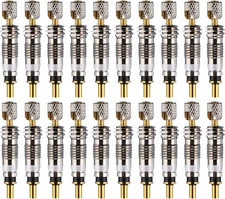 20 Pieces Presta Valve Core Bike Replacement Brass Tubeless Core for Tubeless Ro