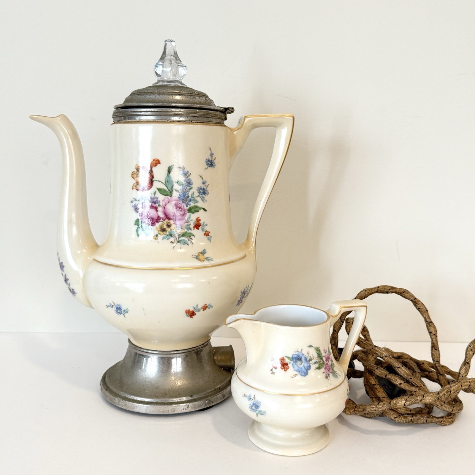 Floral & Creamer Dish