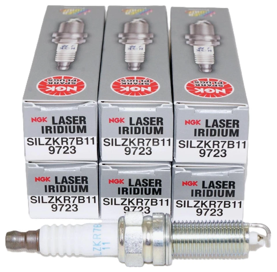 6x NGK SILZKR7B11 9723 Laser Iridium Spark Plugs For DODGE CHARGER 11-23 3.6L V6 - Image 1 of 4