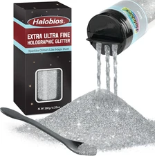 Extra Fine Glitter, Holographic Silver Glitter, 6.35Oz(180G) Ultra Fine Craft Gl