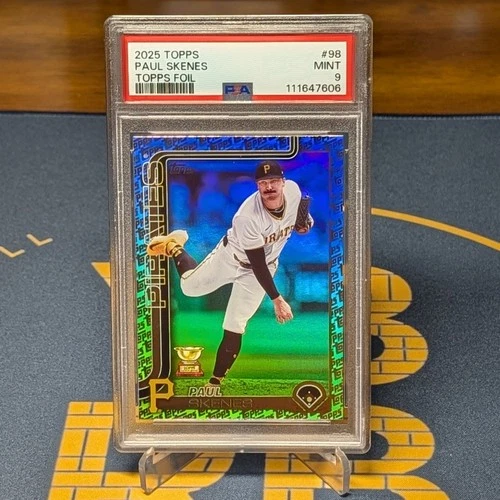 2025 Topps Series 1 Paul Skenes #98 Topps Foil PSA 9