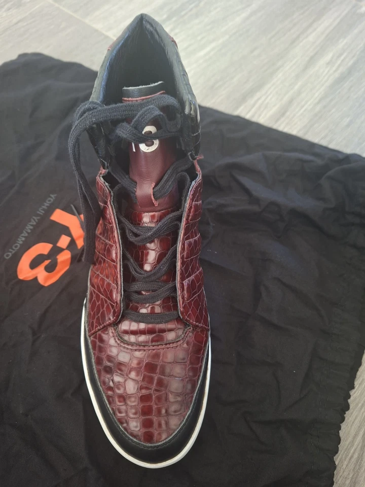 Adidas Y-3 Yohji Yamamoto Sneakers  Honja High Snakeskin Bordeaux EU 42 - UK 8 - Photo 1/4