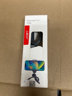 JOBY - HandyPod Clip Tripod Cell Phone Mount Foldable Table Top Grey Vlog Camera