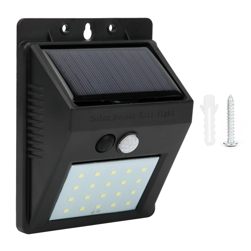 Solar Sensor Wall Lamp 20LED For Outdoor Yard Corridor Driveways Porches Garden