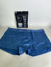 2xist Sexy Sliq Ultra Low Rise Trunk Boxer Briefs Underwear Blue Steel Mens XL