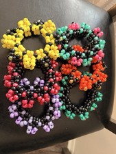 Set Of 6 Huge Lot Kandi Cuff Bracelets for EDM, EDC, Plur Festival Pride Rave
