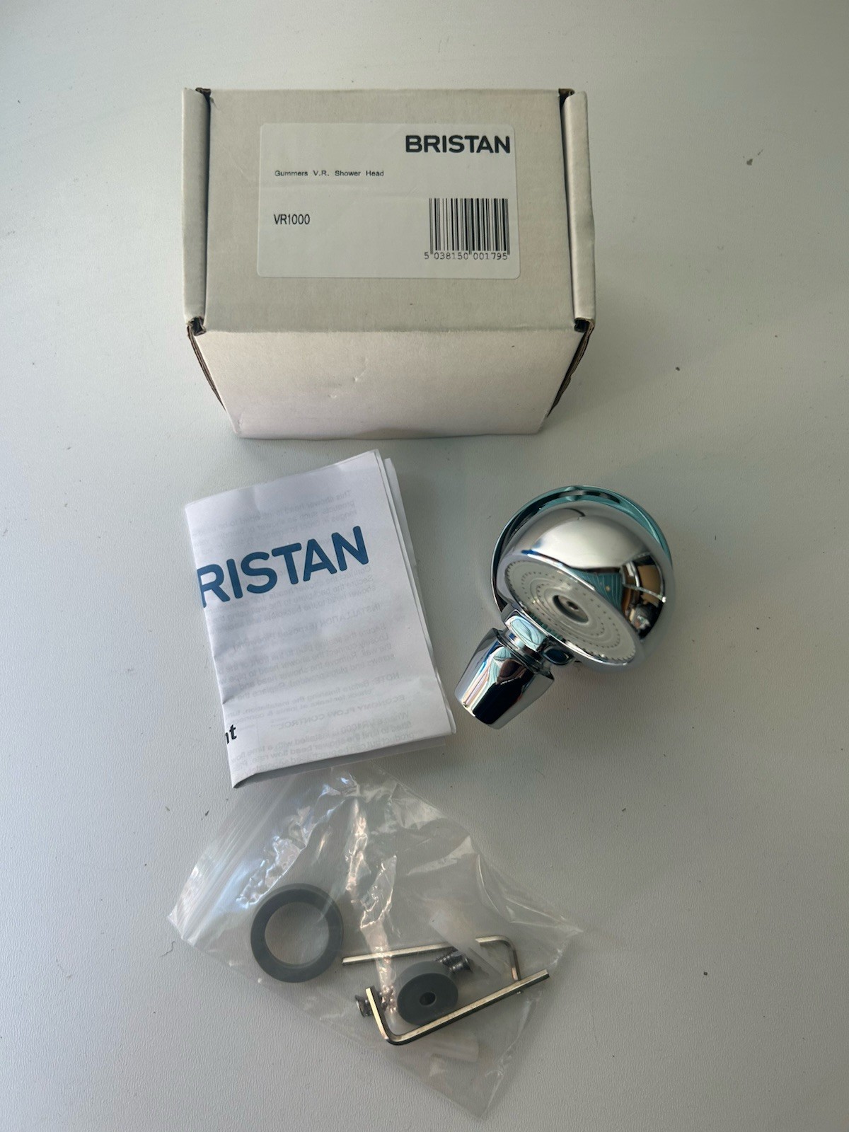 Bristan VR1000 Commercial Vandal Resistant Fixed Shower Head Chrome New Boxed