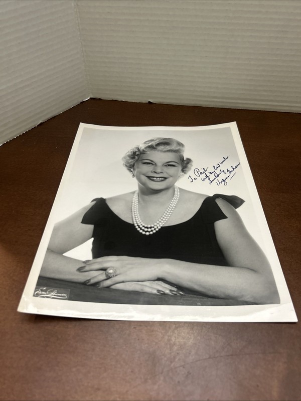 Original Editta Sherman 8x10" Photo of 1950s ACTRESS VIRGINIA GRAHAM Autographed