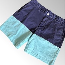 Vineyard Vines Shorts Mens 32 Blue Colorblock Chino Cotton Stretch Casual