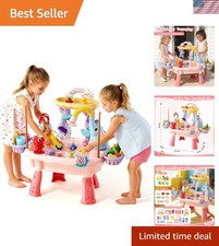 2027 Upgraded Toddler Sand Water Table Toy with Electric Water Pump, Kids San...