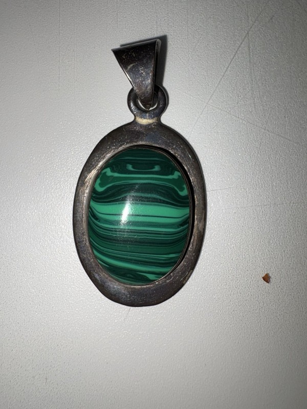 Vintage Taxco Mexico 980 Silver Malachite Pendant – Talleres de Taxco