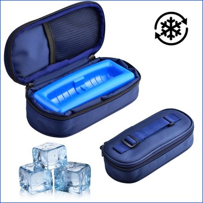 1× All-in-One Diabetic Insulin Travel Cooler Insulated Store 2 Vials Dirt-Resist