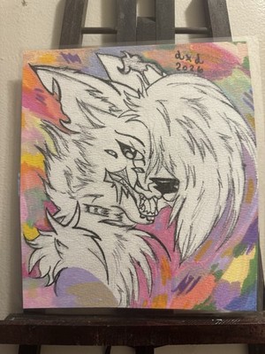Furry Fandom Gore Sketch With Colorful Background