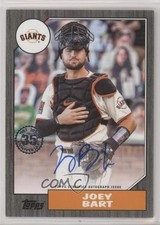 2022 Series 1 1987 Topps Baseball Black 145/199 Joey Bart #87BA-JBA Auto 7ut