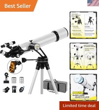90mm Portable Telescope with 700mm Focal Length Wireless Control for All Ages