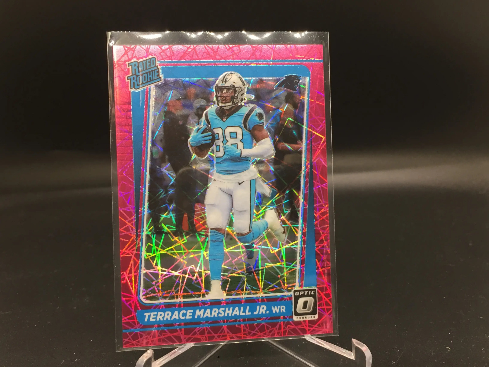 Terrace Marshall Jr. 2021 Donruss Optic Pink Velocity #218 #/79 LSU Panthers RC