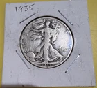 1935 D Walking Liberty Silver Half Dollar Very Fine 50c US Type Coin
