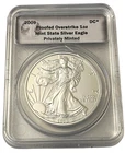 2009 Proofed Overstrike 1oz Mint State Silver Eagle Privately Minted DC*