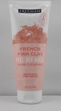 Freeman French Pink Clay Peel-off Mask Pore Clearing 6 floz FULL SIZE FREE SHIP!