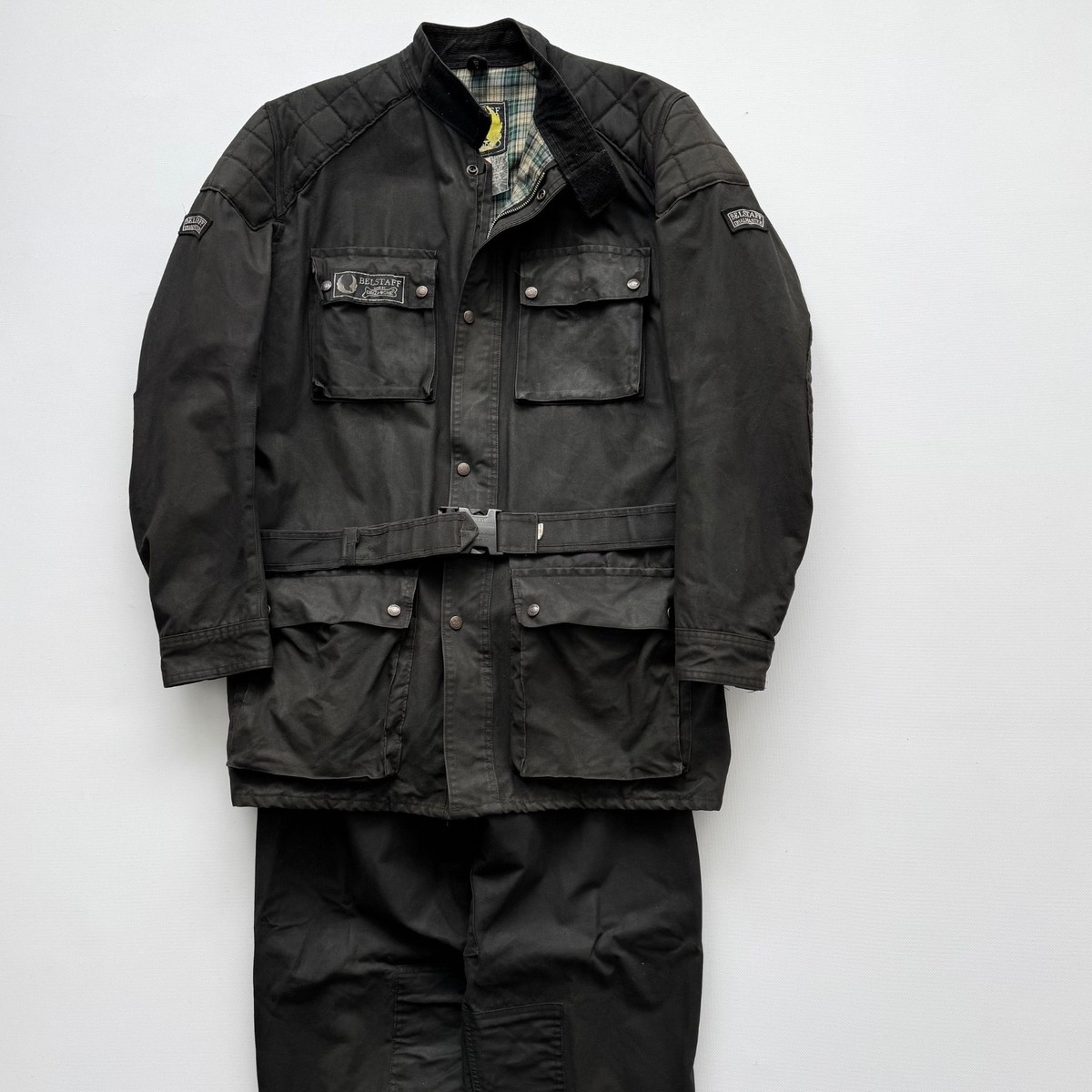 1990s Vintage Belstaff 'Driza-Bone' Trialmaster Waxed Suit Jacket